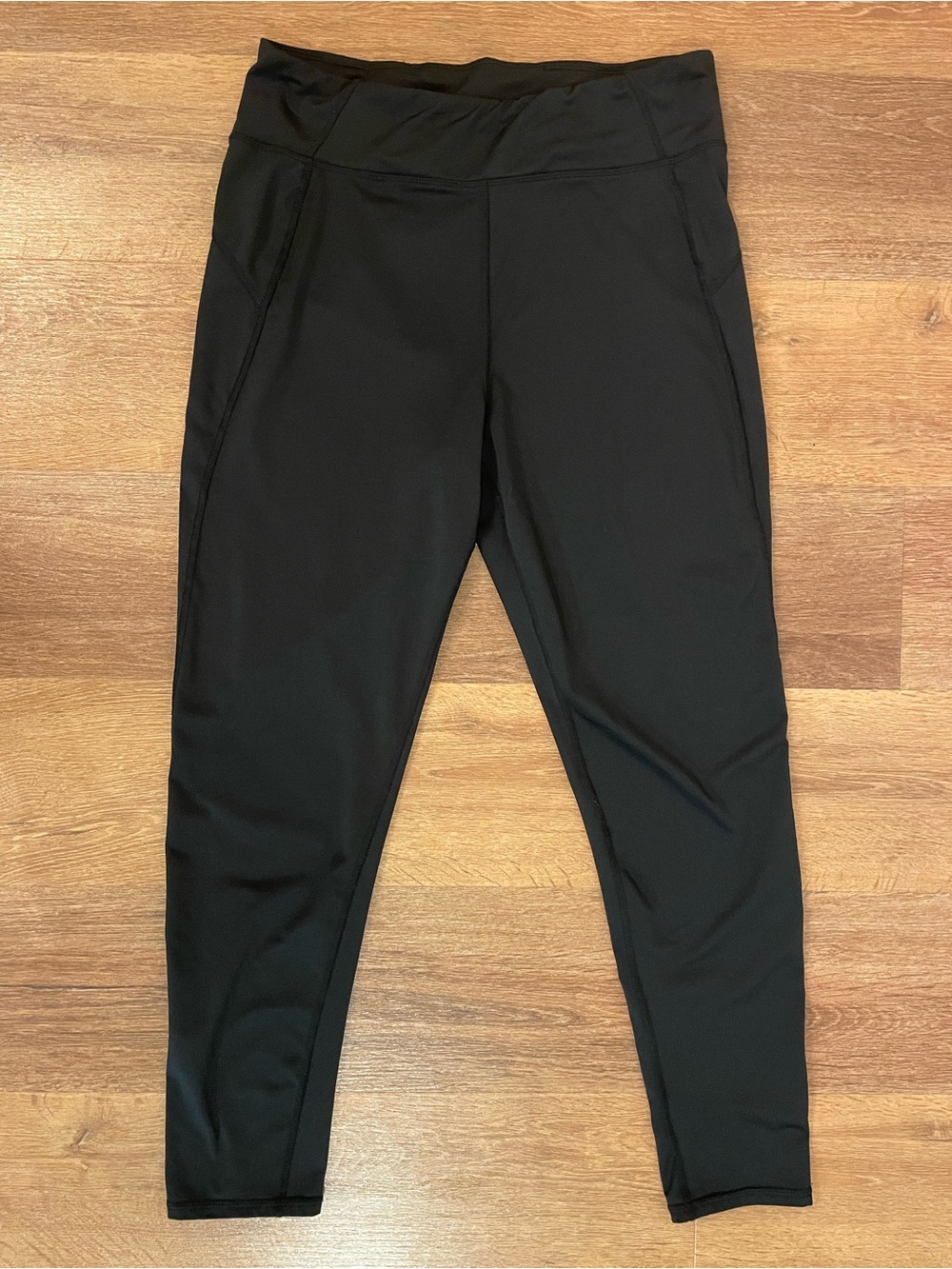 ClimateRight Cuddl Duds Plush Warmth Thermal High Waisted Leggings Large Black